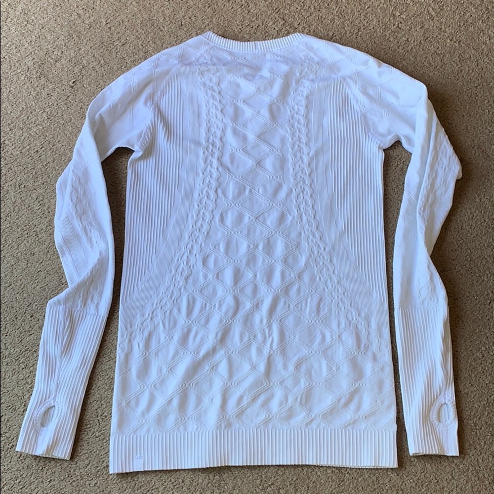 Lululemon Rest less Pullover LS  white sz 8 - Picture 6 of 8